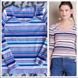 Anthropologie Postmark striped knit top